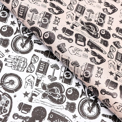 Цена за 10 шт. Бумага упаковочная, глянцевая Ты круче всех, двусторонняя, 50 х 70 см - UPAK LAND фото 3