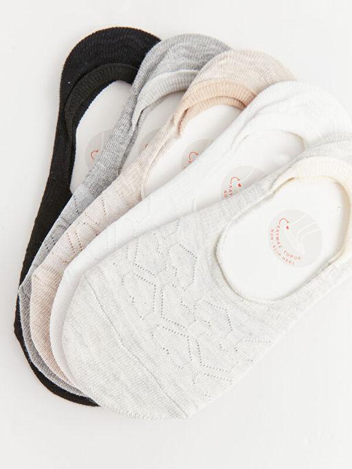 Kad?n Kendinden Desenli Babet ?orap 5li Paket - Waikiki фото 3