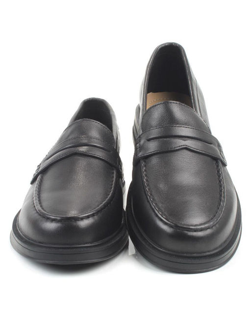 03-DYL144-1 BLACK Лоферы женские (натуральная кожа)