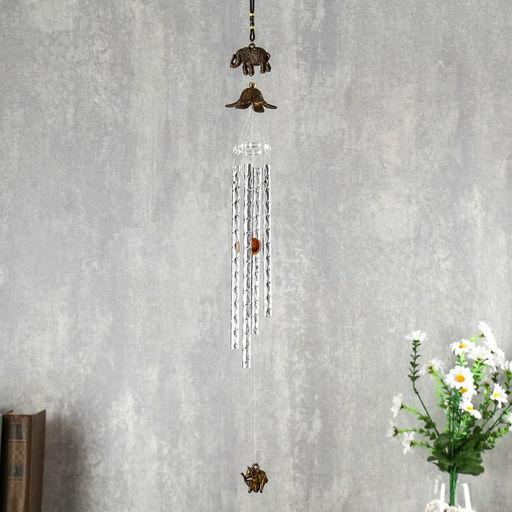 Музыка ветра «Слоны», металл, 4 трубки, 60 см, МИКС
