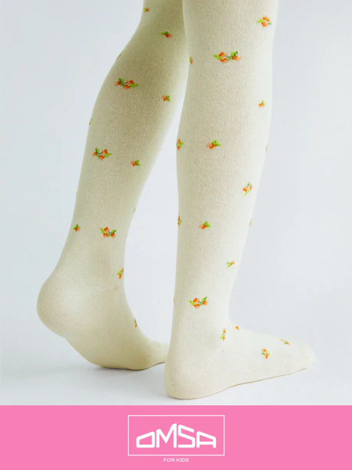 OMSA kids Collant 12Р43-2 с рисунком (розочки) - rosa chiaro  фото 20