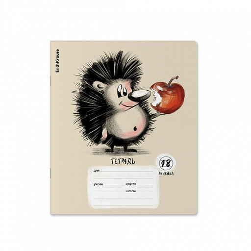 Цена за 10 шт. Тетрадь школьная ученическая ErichKrause Очаровашки, 18 листов, линейка (в плёнке по 10 шт.)_MIX-PACK  фото 3