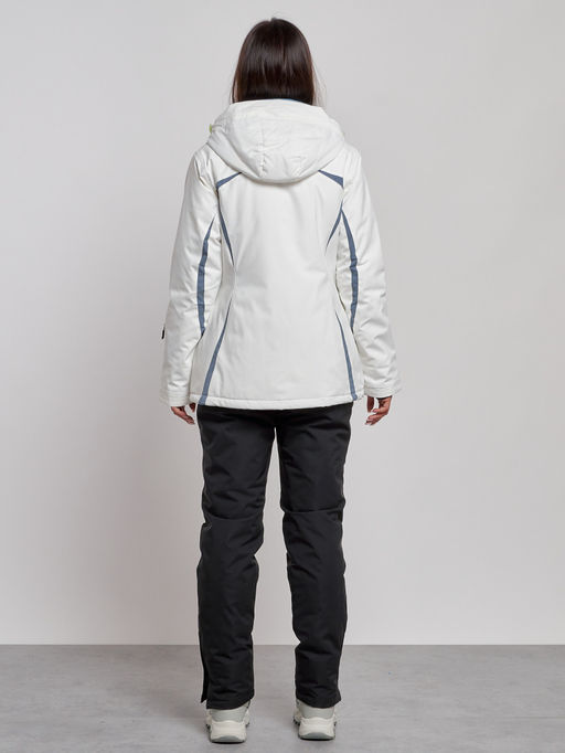 Горнолыжный костюм женский зимний белого цвета 03350Bl - Chunmai фото 4