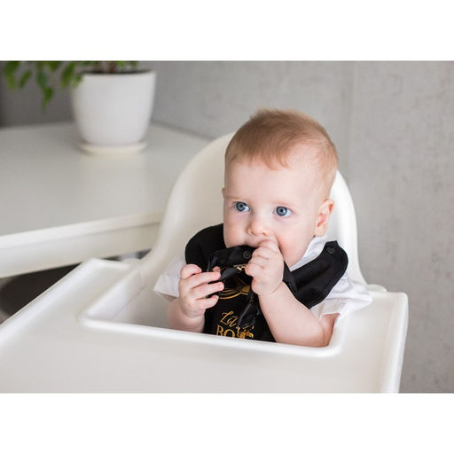 Нагрудник/слюнявчик для кормления «Little boss» на кнопке