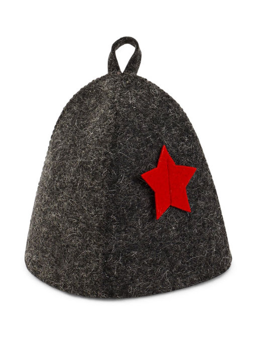 Шапка для бани и сауны Звезда, полиэфир 70%, шерсть 30%