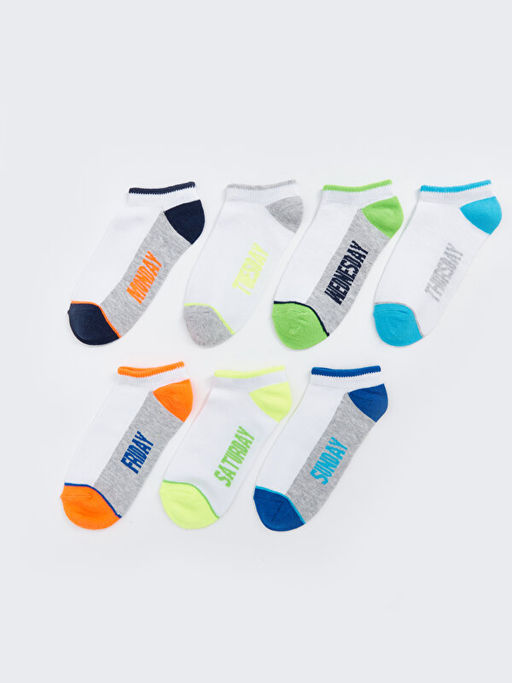 Desenli Erkek ?ocuk Patik ?orap 7li