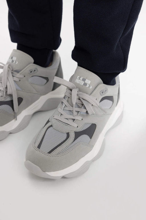 Мужская спортивная обувь на толстой подошве на шнуровке - Defacto фото 9