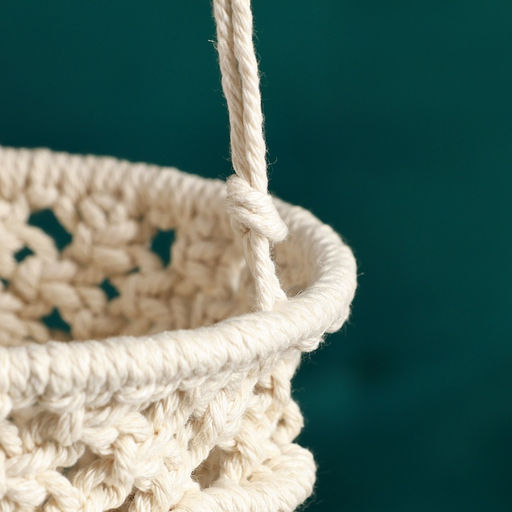 Подвес для кашпо - макраме «Луна», 15×15×12 см, текстиль, бежевый