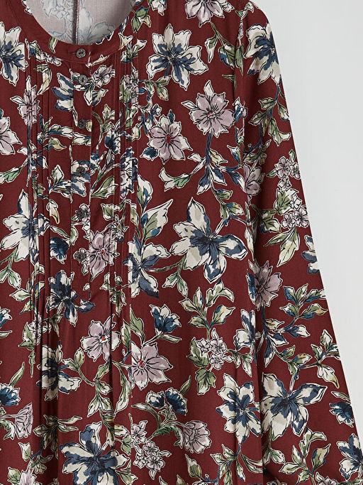 Hakim Yaka Desenli Elbise