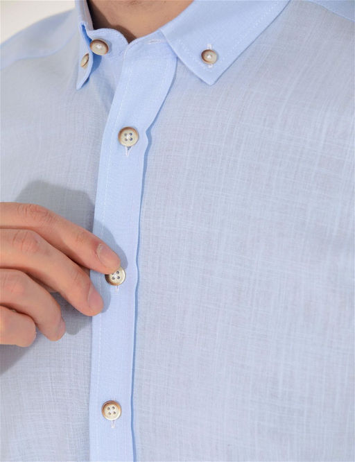 A__k Mavi Slim Fit Uzun Kollu G_mlek - Pierre cardin фото 7