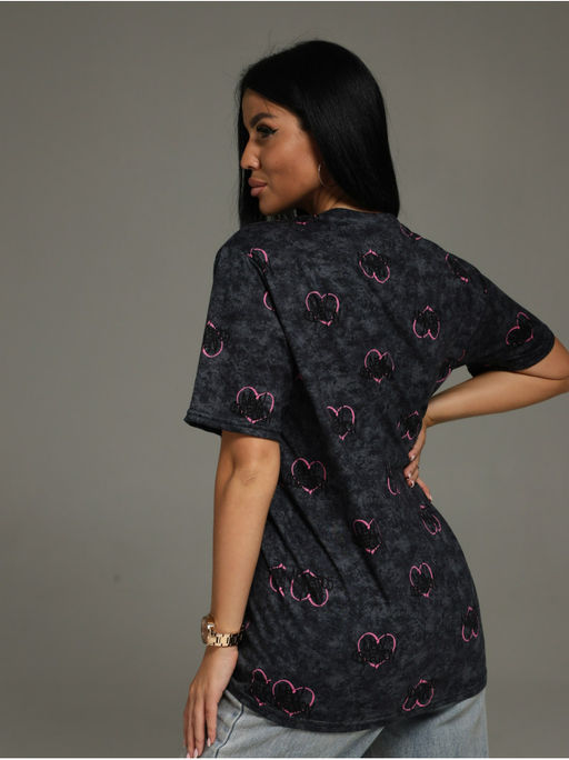 Футболка Принт графит женская - София фото 3