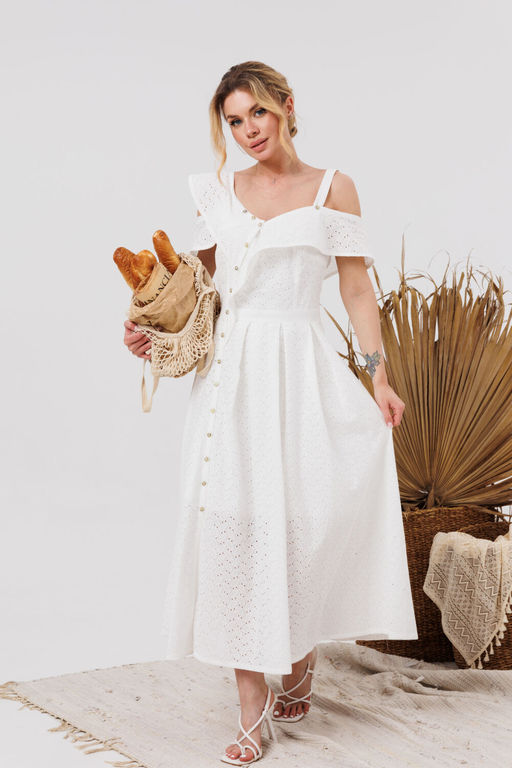 Платье AMORI 9854 молоко  фото 2