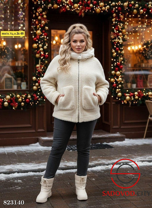 Куртка барашка зимняя женская