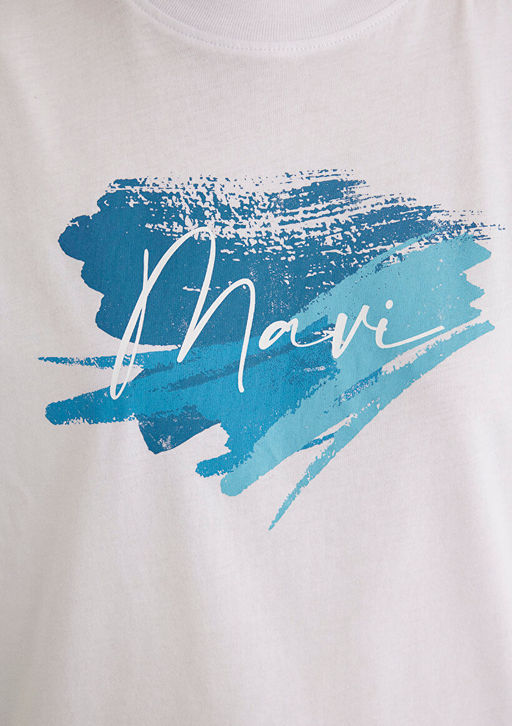 Mavi Bask?l? Beyaz Tisort  фото 6