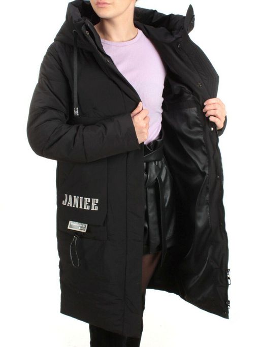 21-972 BLACK Пальто зимнее женское AIKESDFRS