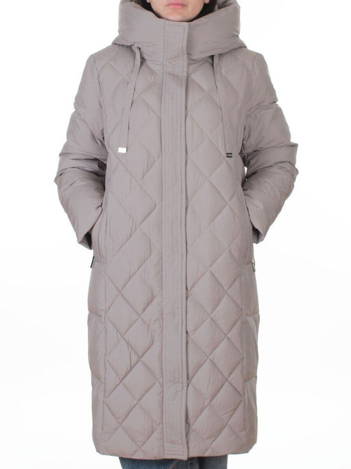 8353 GRAY Пальто зимнее женское (200 гр. холлофайбер)
