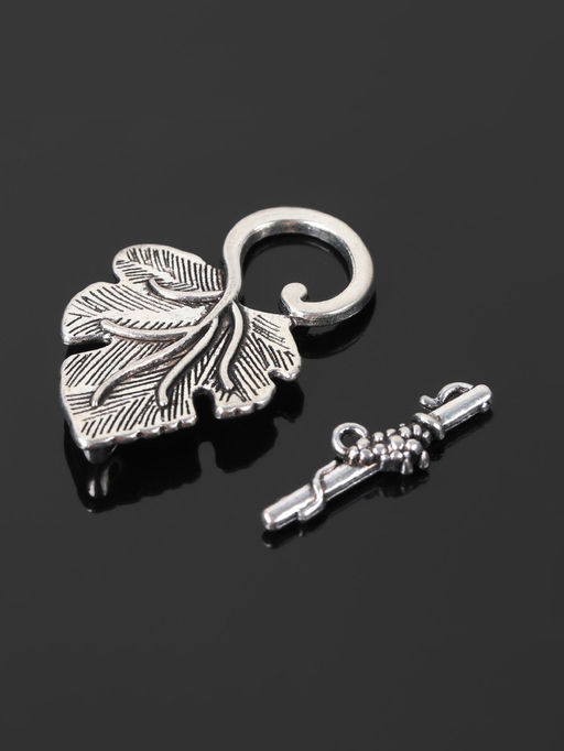 Замок-тогл Виноград, 36?23 мм, цвет тибетское серебро (набор 2 шт.)