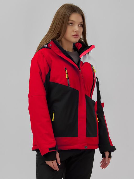 Горнолыжный костюм женский зимний красного цвета 07081Kr - Chunmai фото 5