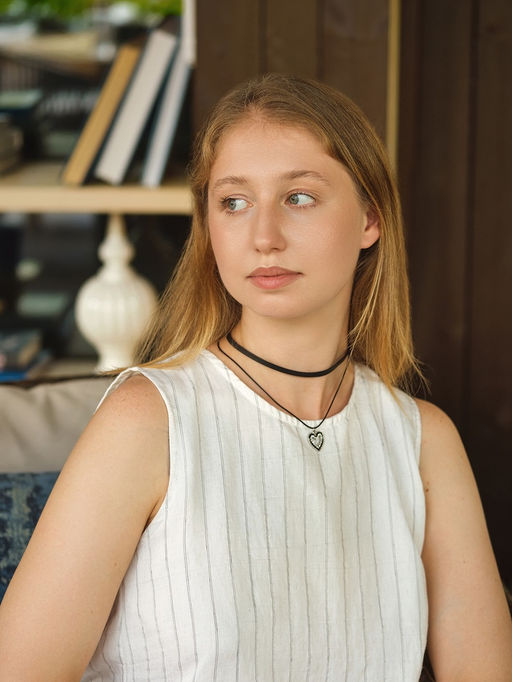 Цена за 2 шт. Чокер «Двойной», с нитью, сердечко, бело-чёрный в серебре, L=32 см + удлинитель 6 см