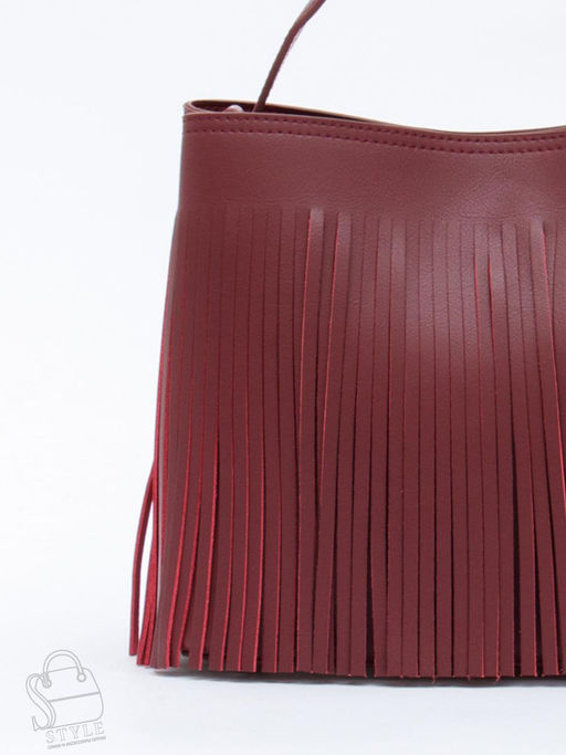 Сумка женская кожаная 2385-1Y d.wine red Polina&Eiterou  в Новосибирске