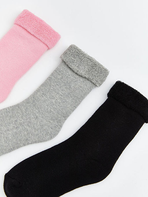 K?z ?ocuk Havlu Soket ?orap 3l?