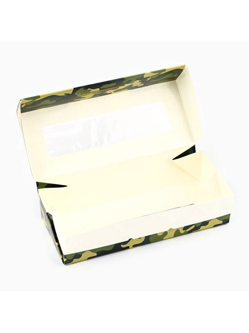 Цена за 5 шт. Коробка складная 23 Февраля, 17 х 7 х 4 см