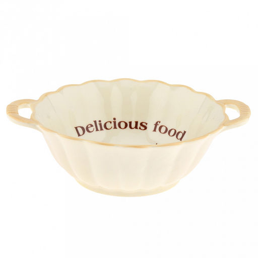 Делишес фуд (Delicious food) Салатник фарфоровый 600мл, 20,4х16,4х6см, фигурный, с ручками, с деколью (Китай) - Домашняя мода фото 2