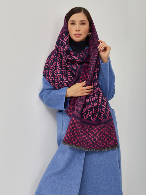 В составе шерсть ! теплый двусторонний палантин - Tantino фото 9