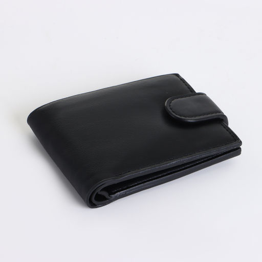Портмоне мужское на кнопке, чёрное