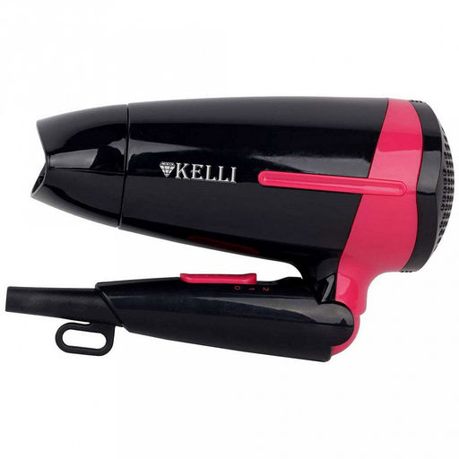 Фен для волос Kelli 2 скорости, 2 температурных режима, концентратор для сушки и моделирования, складывающаяся ручка, кнопка холодного обдува, петелька для подвешивания, защита от перегрева, съемный фильтр, двигатель DC, мощность: 220-240В, 50Гц, 2 - Домашняя мода фото 2