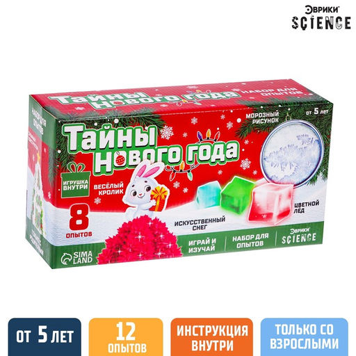 Набор для опытов Тайны Нового года, зайчик