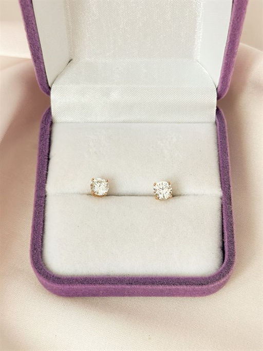 Серьги-гвоздики "Блеск нежности" 0,5-0,6 (Г9)