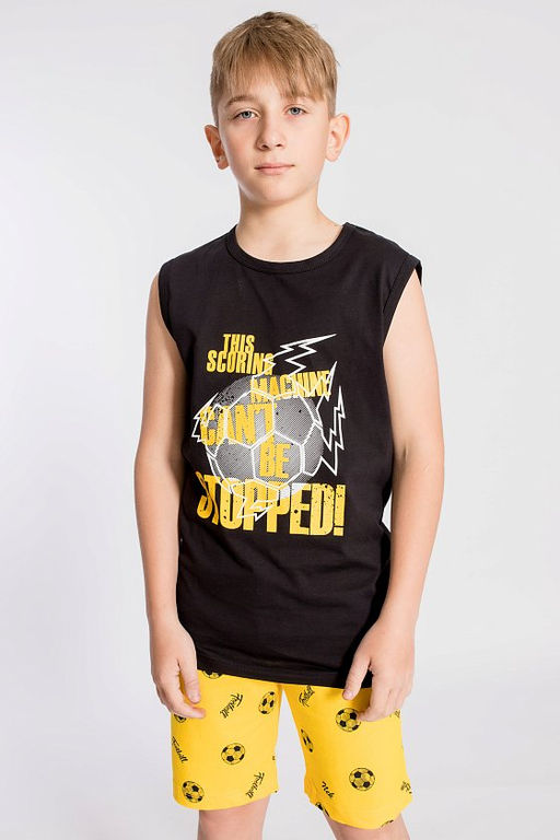 Костюм (майка+шорты) М223059Па Черный - Елена фото 6