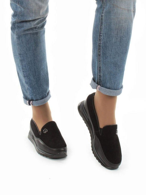 06-5013 BLACK Туфли (натуральная замша)