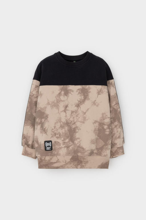 КР 302602/темно-бежевый,тай-дай к508 джемпер для мал - Crockid фото 2