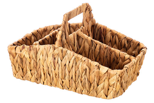 Корзина плетеная 30,5*19,5*17,5 см с ручкой, с 4-мя секциями, водный гиацинт - Elan gallery фото 9