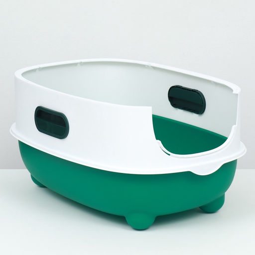 Туалет закрытый, 39×56×40 с, с УФ-лампой для уничтожения запаха, пластик, зелёный