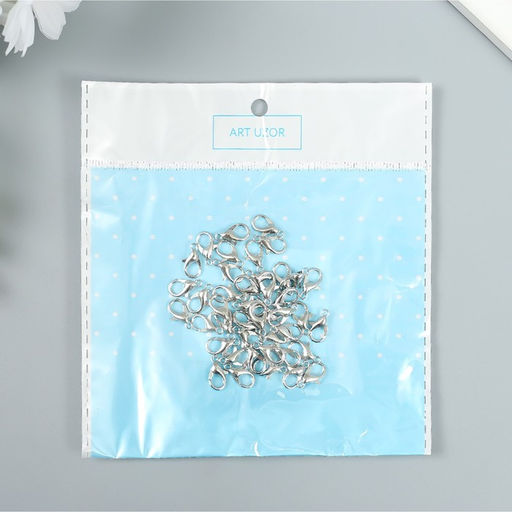 Цена за 40 шт. Карабин металлический, 1.2×0.6 см