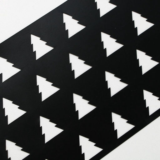 Цена за 5 шт. Трафарет для торта новогодний Елочки, 32?10 см