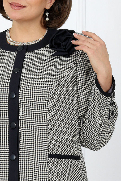 Костюм Ninele 7447 гусиная лапка серая  фото 6