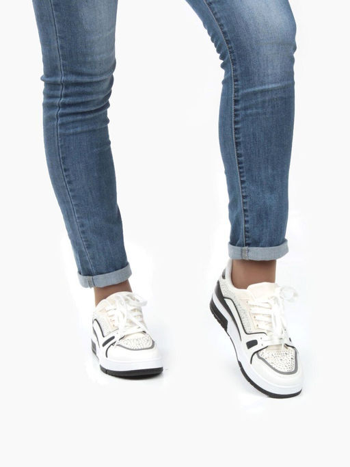 05-6233-2 WHITE Кроссовки женские (искусственные материалы) - No name фото 3