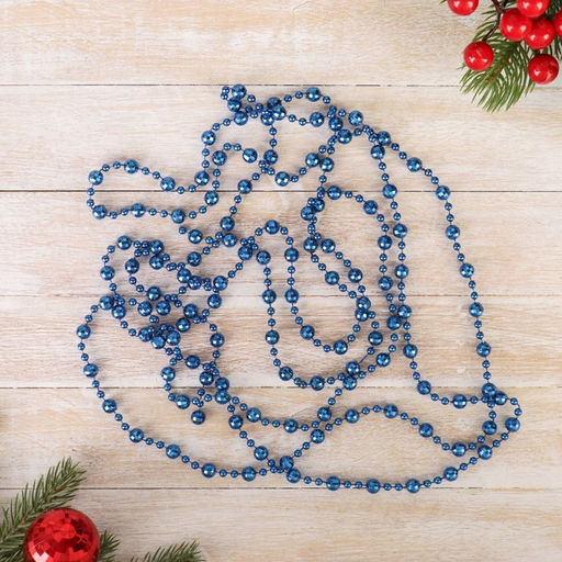 Бусы на ёлку «Шары», длина 2.7 м, d=7 мм, синие