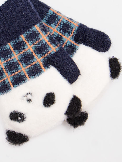 Варежки детские на шнурке Kim Lin - Соль&перец фото 2