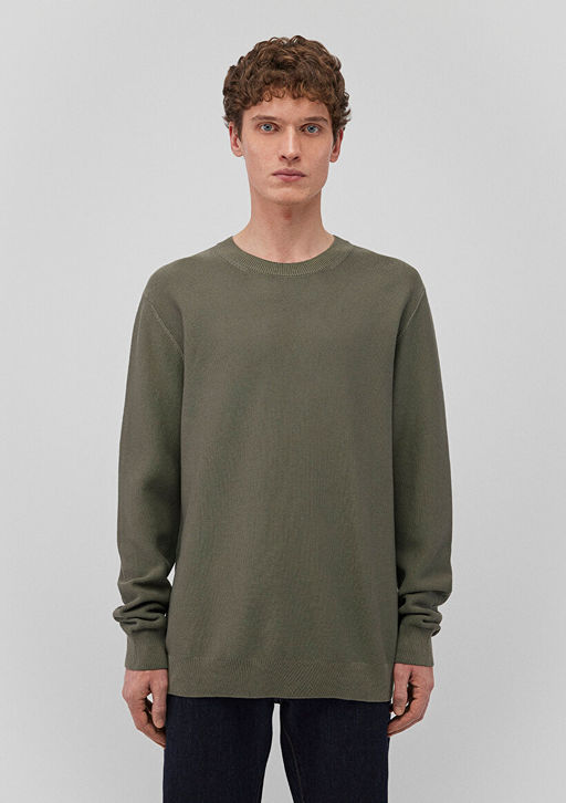 Bisiklet Yaka Haki Kazak - Mavi фото 3