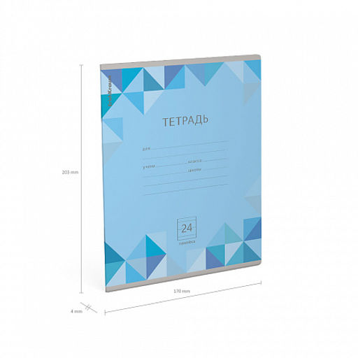 Цена за 160 шт. Тетрадь школьная ученическая ErichKrause Optima Rhombs ассорти, 24 листа, линейка (в плёнке по 10 шт.) фото 10