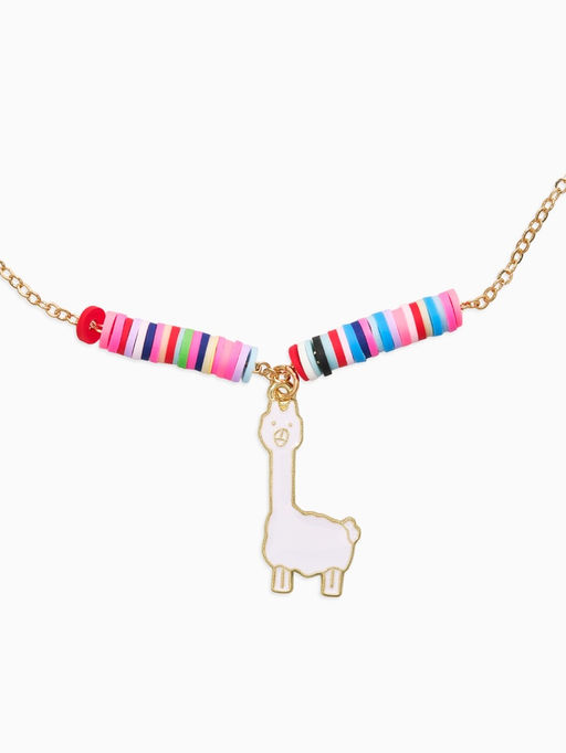 Бусы с кулоном детские «Выбражулька. Альпака», бисер, 41 см, белые в золоте