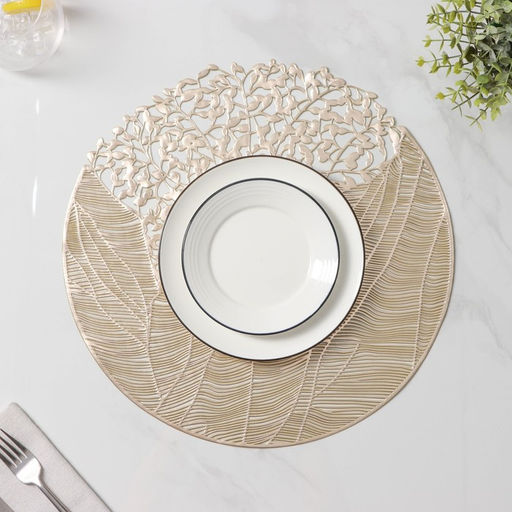 Цена за 12 шт. Салфетка сервировочная Доляна Фэйви, 3838 см, цвет золото  фото 3