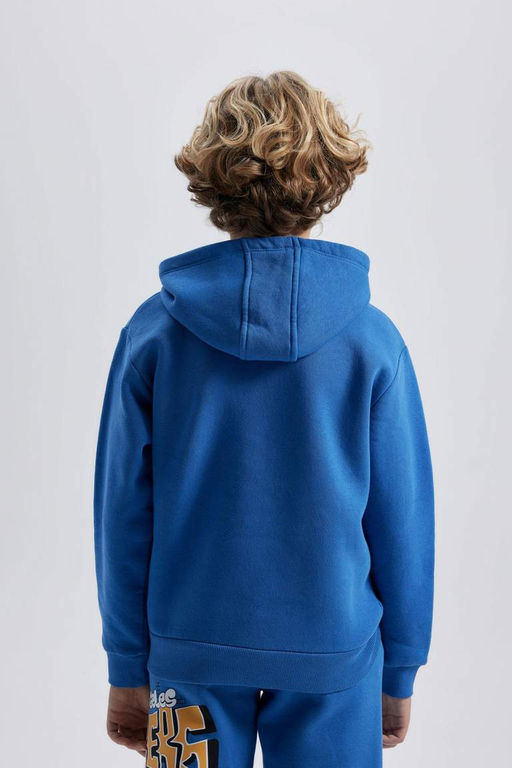 Толстовка с капюшоном для мальчиков NBA Los Angeles Lakers - Defacto фото 9