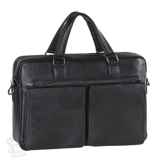 Портфель мужской кожаный 8212-8QH black Heanbag  в Новосибирске