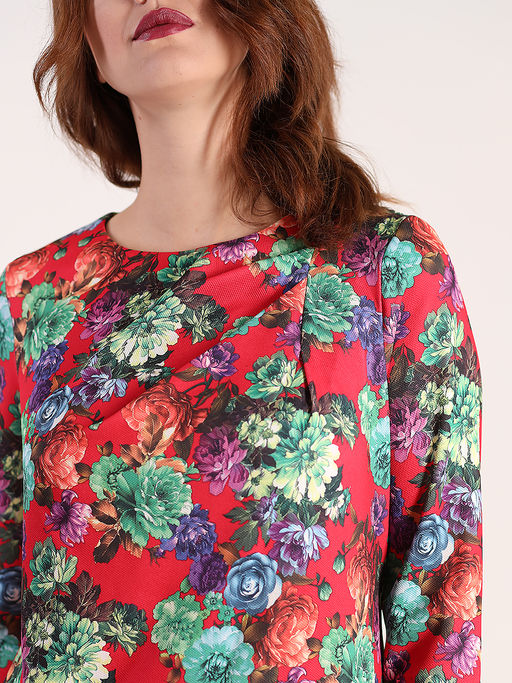 Платье АНАСТАСИЯ Мак с розами - Almond фото 4